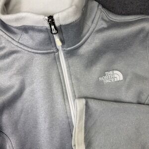The North Face Jacket Women's L Gray Fleece Full Zip Jacket Knit Outdoors Warm